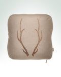 Antlers Highland Fog Wool Cushion <br> <i> A crown renewed</i>
