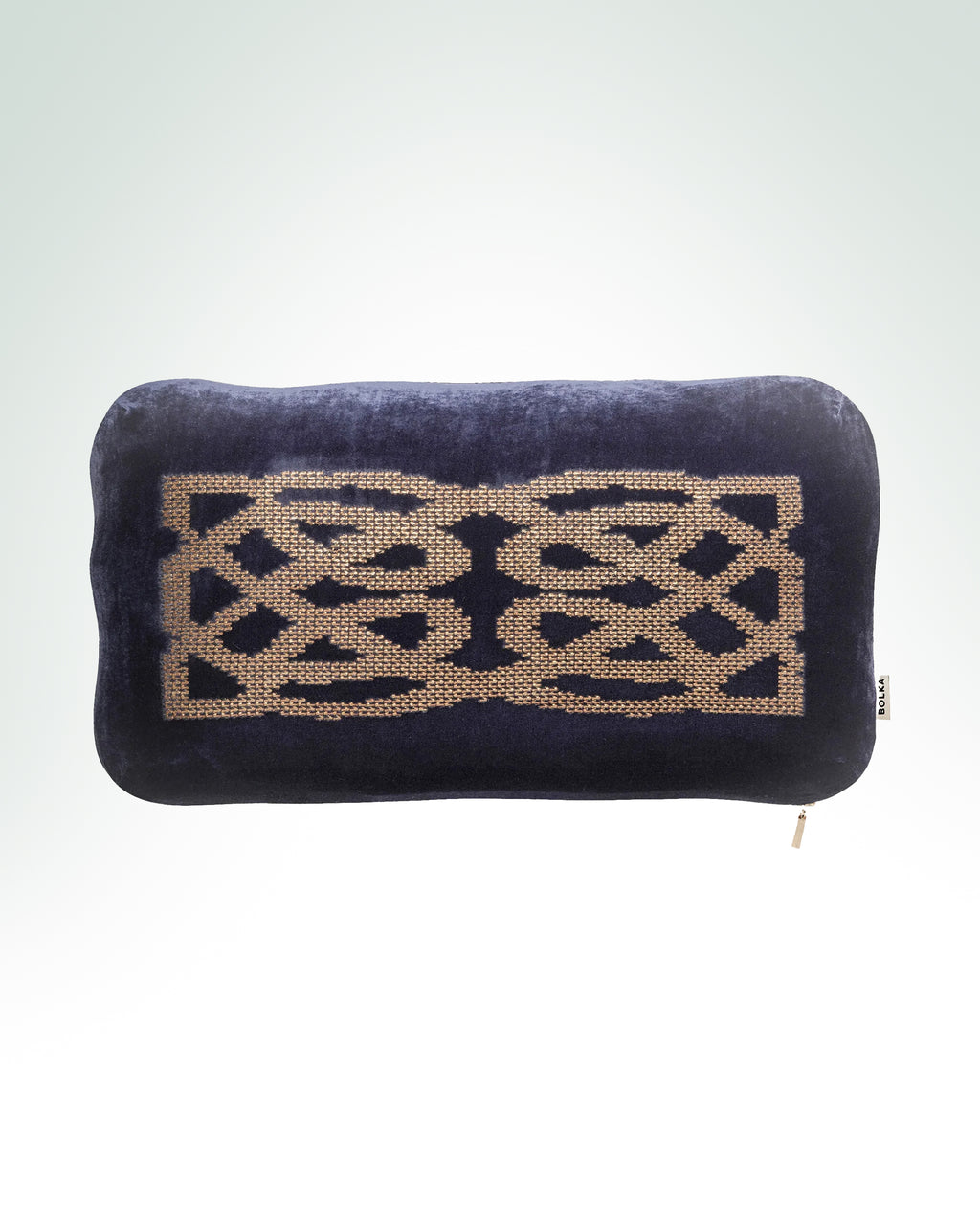 Celtic Knot Loch Blue Velvet Cushion <br> <i> Forever intertwined</i>