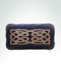 Celtic Knot Loch Blue Velvet Cushion <br> <i> Forever intertwined</i>
