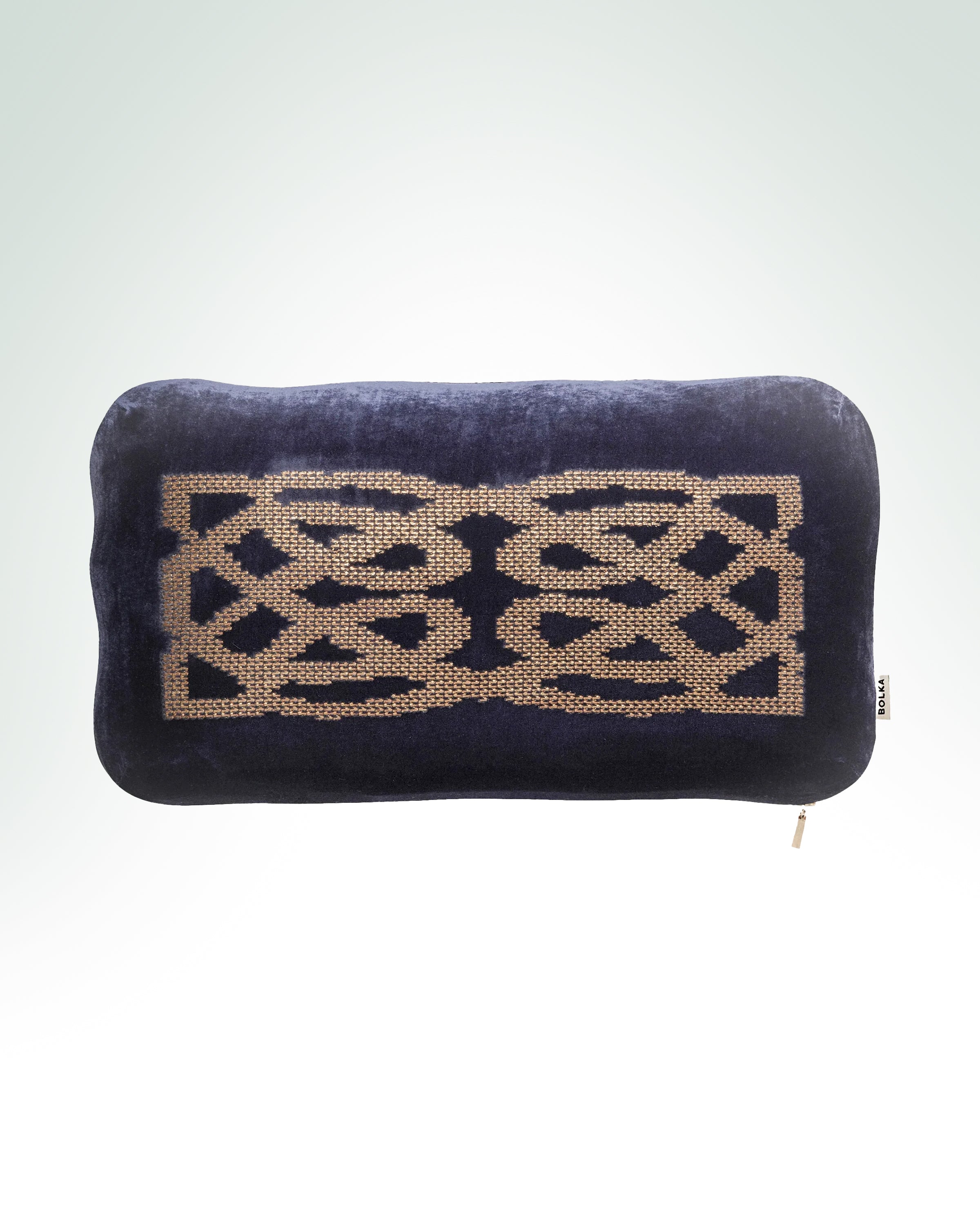 Celtic Knot Loch Blue Velvet Cushion <br> <i> Forever intertwined</i>