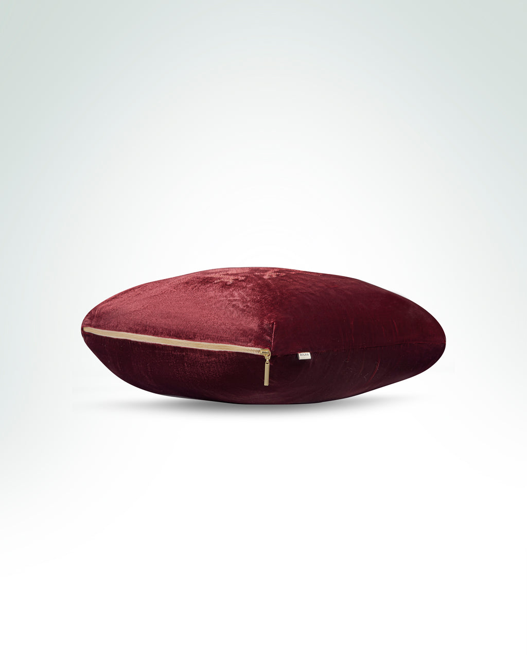 griffin oxblood velvet cushion <br> <i> the courage to see clearly</i>
