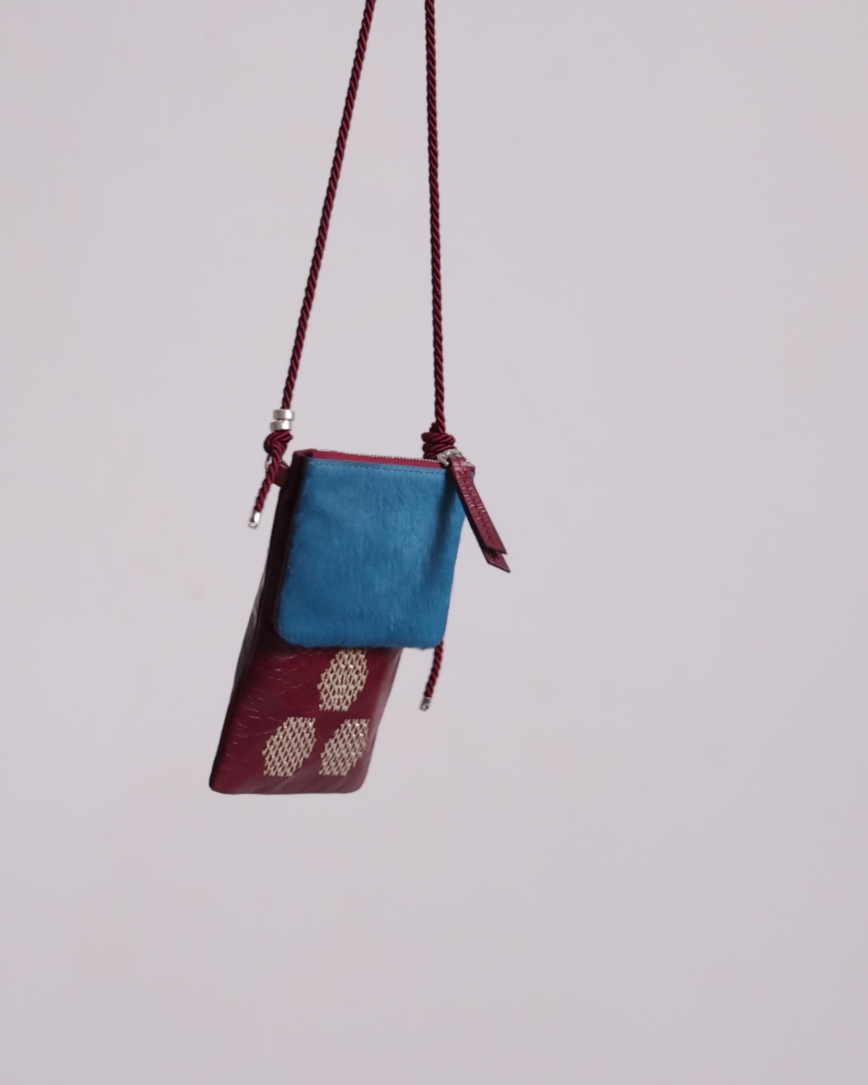 Hand-Embroidered Cross-Body Phone Pouch For Essentials