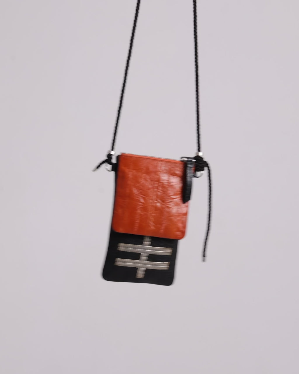 Birch hand-embroidered crossbody leather phone pouch for essentials. 