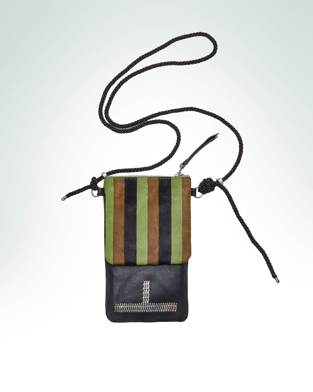 70's striped crossbody pouch for essentials