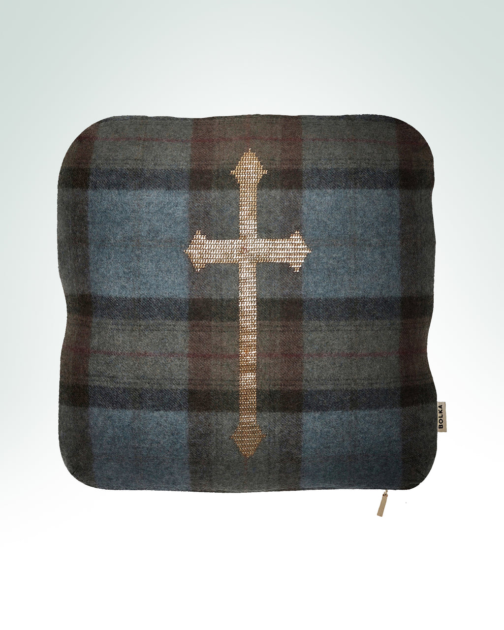 cross highlands wool cushion <br> <i> standing guard</i>
