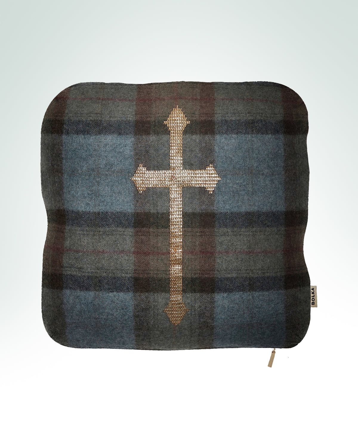 cross highlands wool cushion <br> <i> standing guard</i>