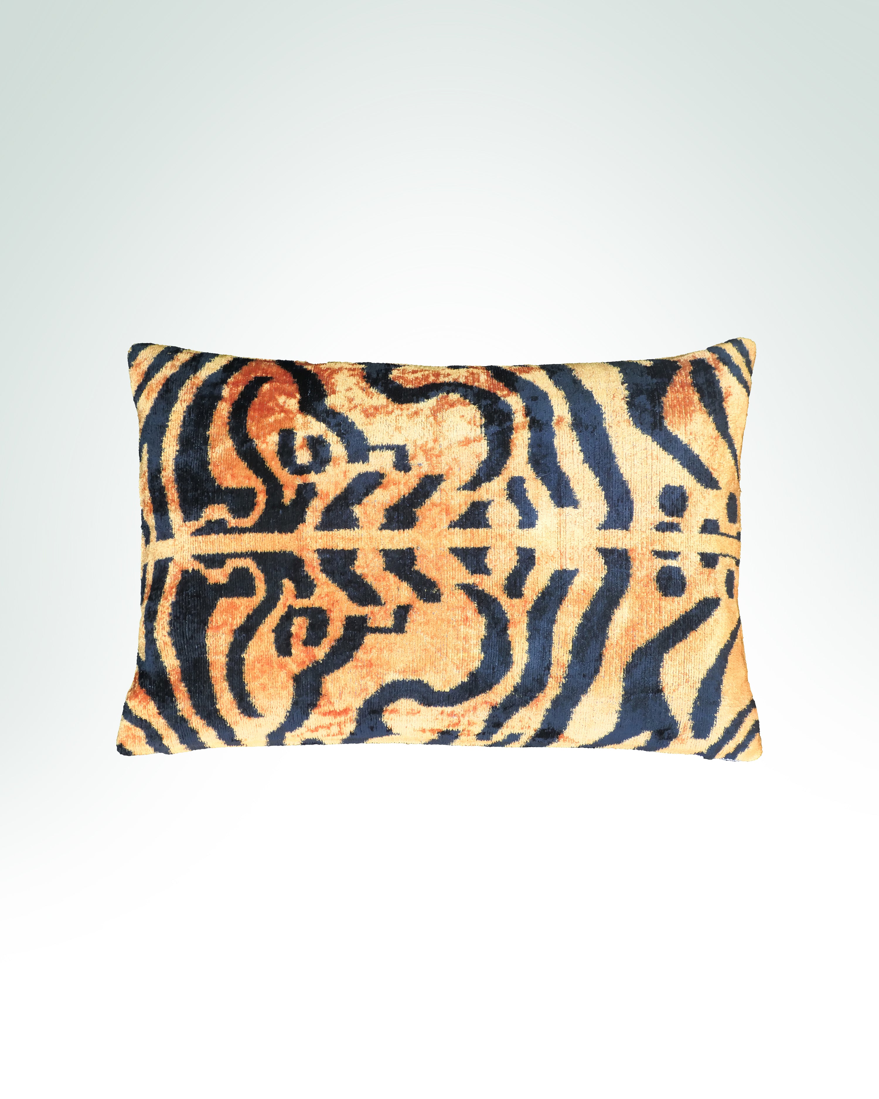 Tiger's Mantle Ikat Cushion